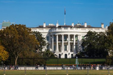 Washington 'daki Beyaz Saray' ın güney bahçesi manzarası..