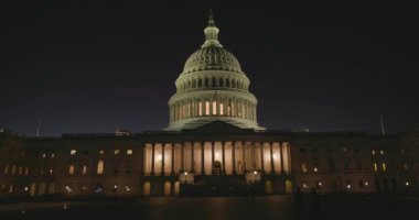 Gece Birleşik Devletler Kongre Binası, Washington DC, Usa.