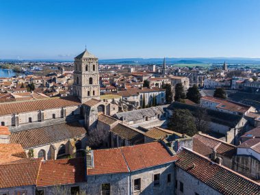 Arles Şehri 'nin Hava Görüntüsü