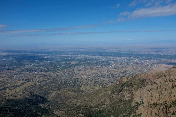 Обзор Вершины Сандийских Гор Вблизи Альбукерке Нью Мексико Сша Скалистыми — стоковое фото