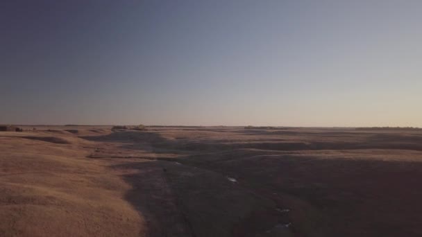 Drohnenaufnahmen Über Freizeitpfad Ufer Des Pembina River North Dakota — Stockvideo