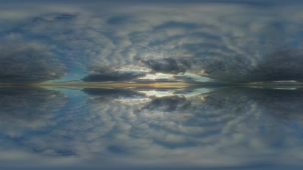 360 Panorama Sferyczne Chmury Widok Nieba Zachmurzenie Natura Equirectangular Chmury — Wideo stockowe