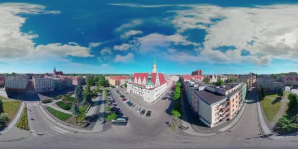 Vydejte Podmanivou Cestu Okouzlujícím Městem Brzeg Polsku Jak Vidět Jedinečné — Stock video