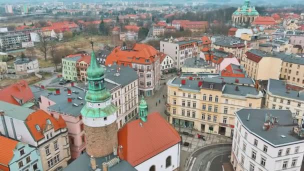 Vydejte Podmanivou Cestu Okouzlujícím Městem Jelenia Gora Polsku Jak Vidět — Stock video