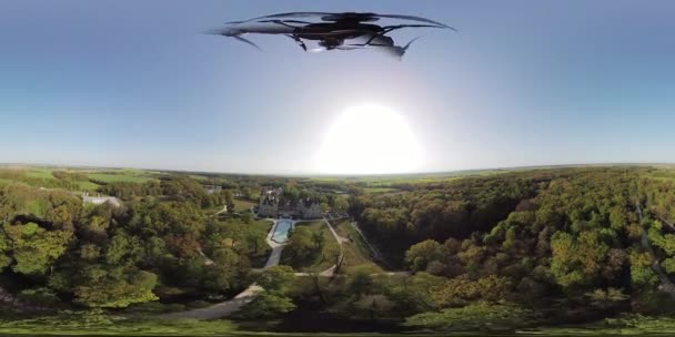 Погрузитесь Ошеломляющую Красоту Этого Захватывающего 360 Градусного Воздушного Беспилотника Снимающего — стоковое видео