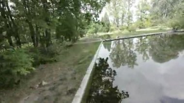 Bu, Polonya 'nın Varşova kentindeki bir parkta yapılan yürüyüşün videosu. Park, çok sayıda ağaç ve bitki çeşidi de dahil olmak üzere yemyeşil alanlarla doludur. Ortasında çeşme olan bir gölet de var.