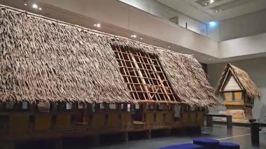 Etnoloji Müzesi 'ndeki geleneksel sazdan ev modeli.