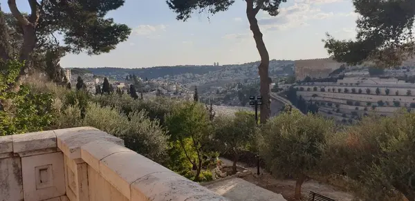 Rovine Dell Acropoli Sulla Città Gerusalemme — Foto Stock