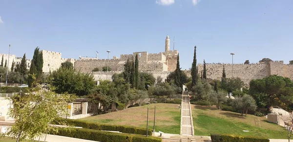 Kilátás Alhambra Jerusthe Barcelona Izraeli — Stock Fotó