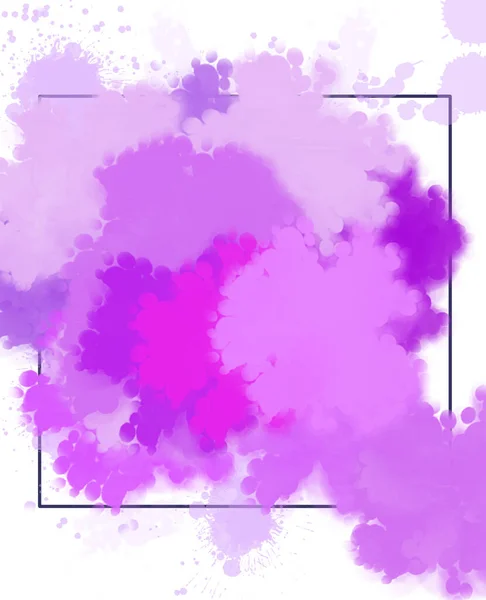 白色底色上紫色色调的水彩画 高质量的照片 — 图库照片