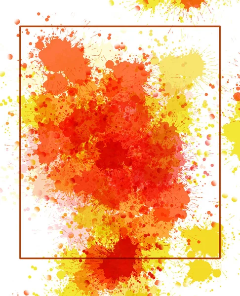 Акварель Оранжевых Желтых Тонах Белом Фоне Высокое Качество Фото — стоковое фото
