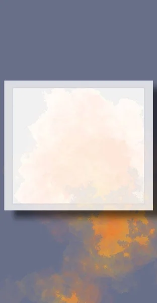 Abstrakte Aquarellfarbe Mit Weißem Quadrat Inneren Hintergrund Hochwertiges Foto — Stockfoto
