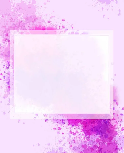 Pintura Aquarela Abstrata Com Quadrado Branco Dentro Fundo Foto Alta — Fotografia de Stock