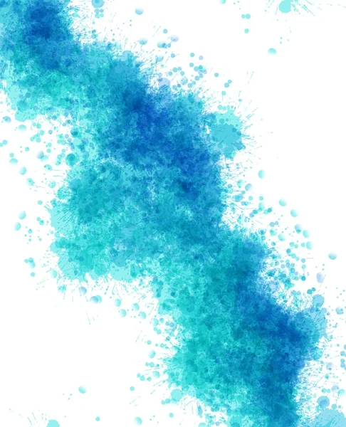 Abstraktes Aquarell Spritzt Blauen Farben Hochwertiges Foto — Stockfoto