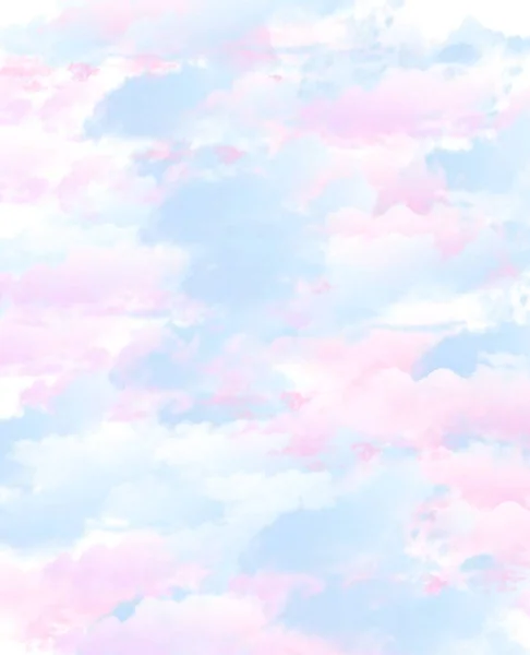 Fundo Nuvens Céu Azul Delicado Cor Rosa Foto Alta Qualidade — Fotografia de Stock