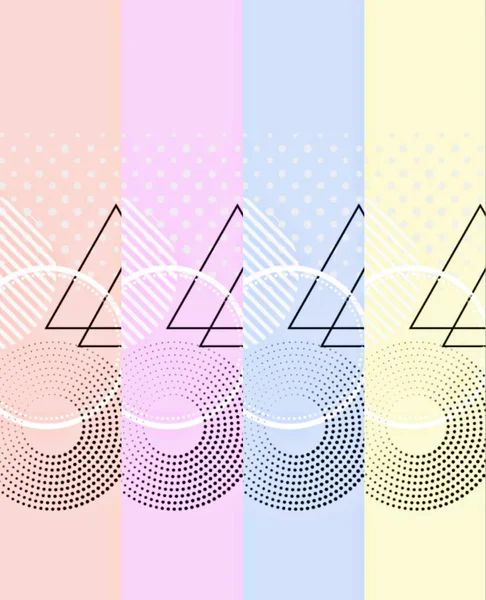 Геометрические Формы Различных Размеров Форм Стилей Розовый Желтый Синий Фон — стоковое фото