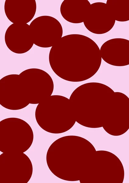 Abstracte Set Van Misvormde Cirkels Roze Bordeaux Kleuren Hoge Kwaliteit — Stockfoto