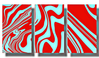 Soyut eğri arkaplan, şablon koleksiyonu, deforme desen, moda, parlak renkler. Yüksek kalite fotoğraf