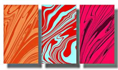 Soyut eğri arkaplan, şablon koleksiyonu, deforme desen, moda, parlak renkler. Yüksek kalite fotoğraf