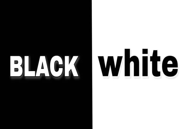 Чорно Білий Фон Чорній Стороні Написано Чорно Білими Літерами Білій — стокове фото