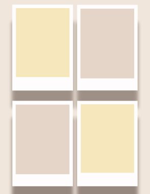 Notlar için çok renkli bir kağıt seti, 4 çıkartma. Yüksek kalite fotoğraf