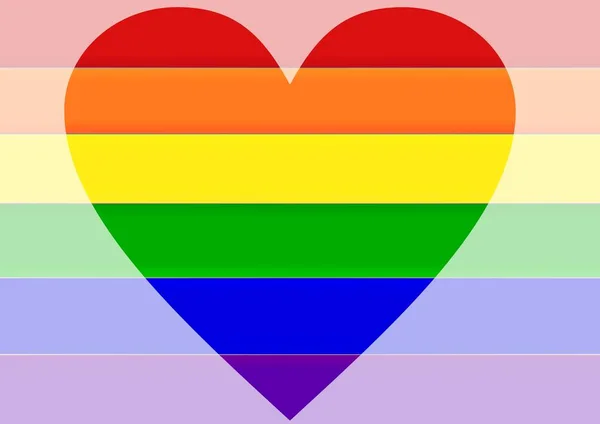 Lgbtq Flag Illustration Symbol Lgbt Community Colors Rainbow Background Design — Stock Photo, Image