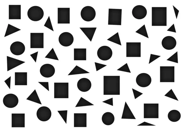 Γεωμετρικά Σχήματα Λευκό Φόντο Μαύρο Και Άσπρο Χρώμα Υψηλής Ποιότητας — Φωτογραφία Αρχείου