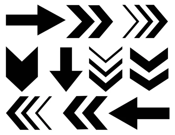 Geometrische Formen Pfeile Auf Weißem Hintergrund Schwarz Und Weiß Hochwertiges — Stockfoto