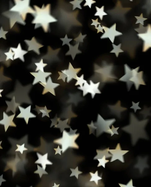 Estrelas Brancas Brilhantes Sobre Fundo Preto Foto Alta Qualidade — Fotografia de Stock
