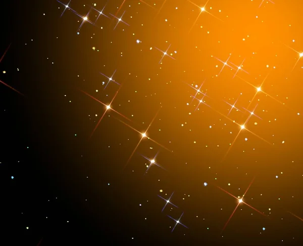 abstract background for design with stars in orange black color. High quality photo