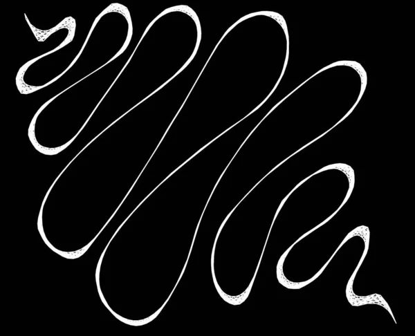 Siyah Arkaplanda Beyaz Kıvrımlı Bir Çizgi Yüksek Kalite Fotoğraf — Stok fotoğraf