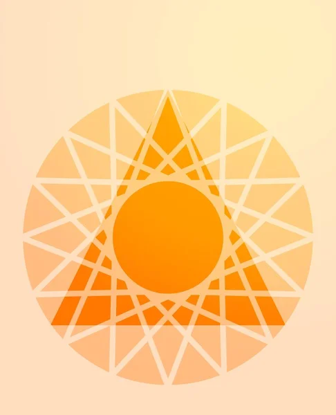 Gambar Abstrak Dengan Bentuk Geometris Dalam Warna Oranye Foto Berkualitas — Stok Foto