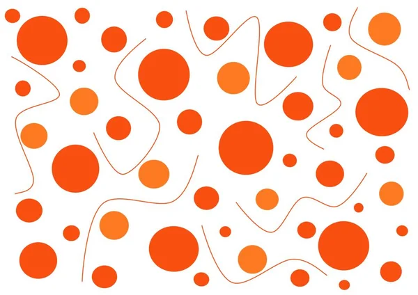 白い背景に明るいオレンジ色の円と線 高品質の写真 — ストック写真