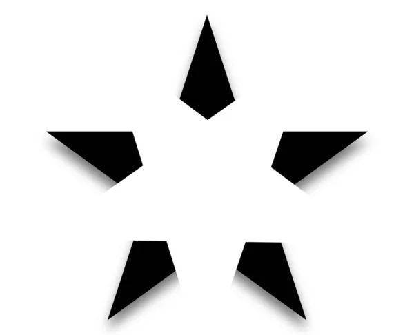 Значок Зірки Ілюстрація Логотипу Чорно Білий Колір Високоякісна Фотографія — стокове фото