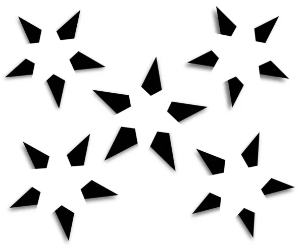 星のアイコンロゴのイラスト黒と白 高品質の写真 — ストック写真
