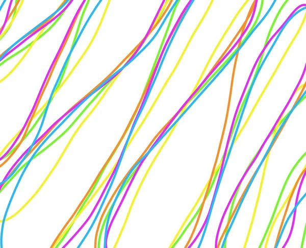 Linhas Coloridas Divertidas Desenhadas Mão Doodles Diferentes Cores Brilhantes Foto — Fotografia de Stock