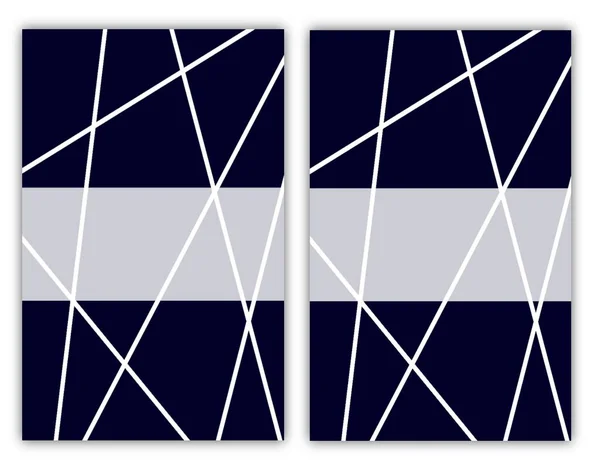 Hintergrundsammlung Mit Weißen Linien Auf Blauem Hintergrund Mit Platz Für — Stockfoto