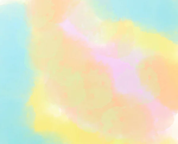 Abstract Aquarel Achtergrond Blauw Geel Groen Oranje Roze Kleuren Hoge — Stockfoto