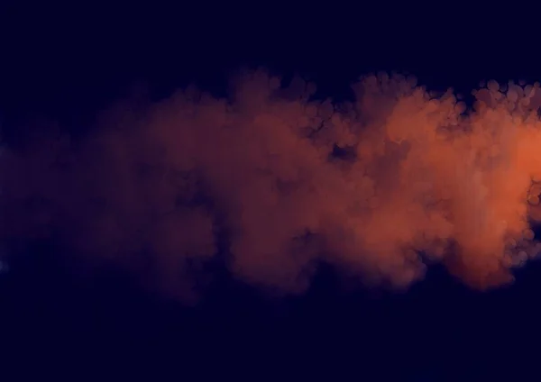 Abstract Illustration Orange Smoke Dark Blue Black Background High Quality — Stock Photo, Image