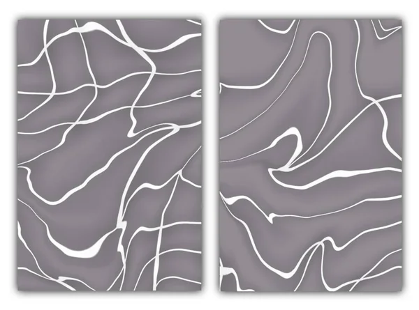 Abstrakter Hintergrund Für Design Geschwungene Weiße Linien Auf Grauem Hintergrund — Stockfoto