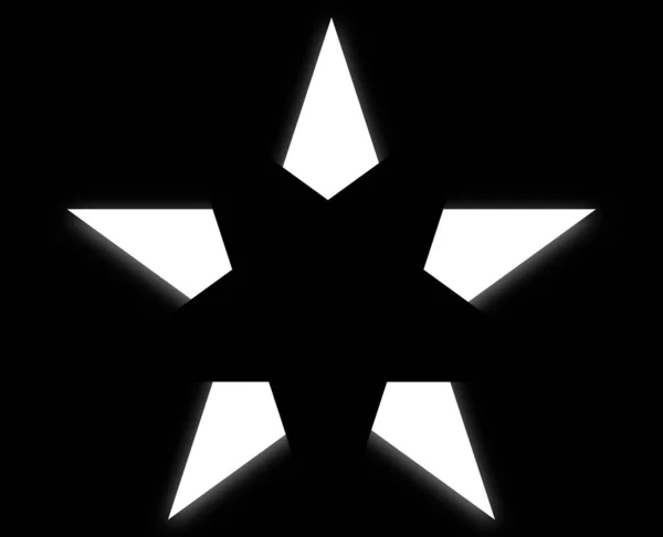 Sternsymbol Logoabbildung Schwarz Weiß Farbe Hochwertiges Foto — Stockfoto