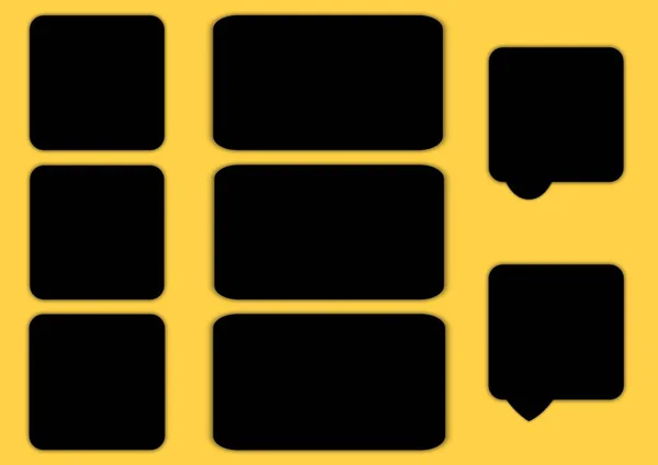 Sammlung Für Die Gestaltung Von Leeren Einfachen Symbolen Buttons Logos — Stockfoto