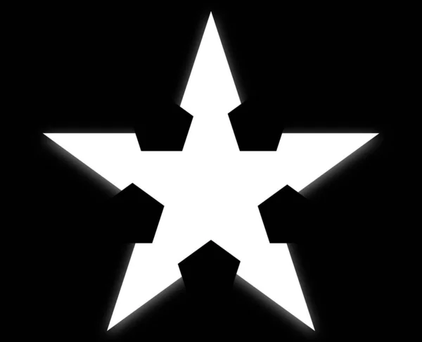 Yıldız Simgesi Logo Illüstrasyonu Siyah Beyaz Yüksek Kalite Fotoğraf — Stok fotoğraf