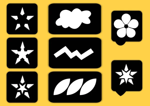 Дизайн Піктограм Збірка Абстрактних Логотипів Геометричні Абстрактні Логотипи Високоякісна Фотографія — стокове фото