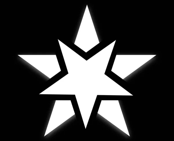 Hvězda Ikona Logo Ilustrace Černá Bílá Barva Kvalitní Fotografie — Stock fotografie