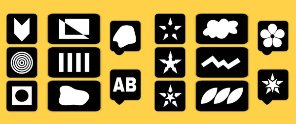 Σχεδιασμός Εικονιδίων Συλλογή Αφαιρετικών Λογότυπων Γεωμετρικά Αφηρημένα Λογότυπα Υψηλής Ποιότητας — Φωτογραφία Αρχείου