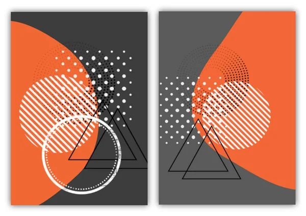 Sammlung Moderner Geometrischer Einbände Minimale Dekorative Gestaltung Mit Geometrischen Formen — Stockfoto