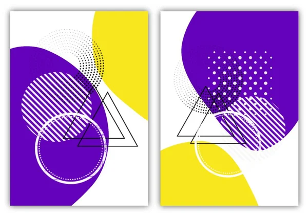 Sammlung Moderner Geometrischer Einbände Minimale Dekorative Gestaltung Mit Geometrischen Formen — Stockfoto