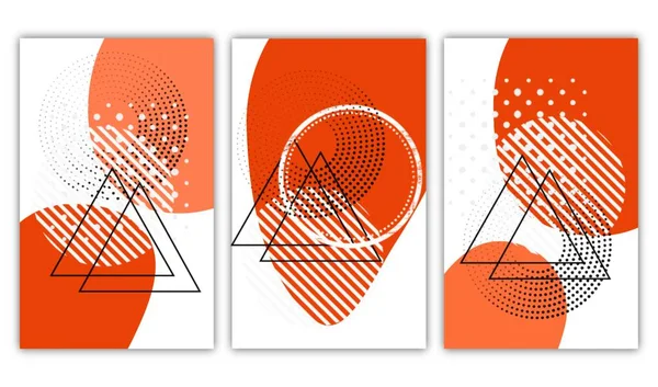 Sammlung Moderner Einfacher Minimalistischer Abstracts Mit Geometrischen Formen Trendigen Farben — Stockfoto