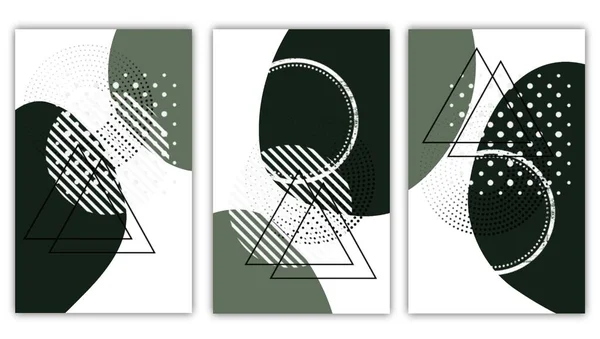 Verzameling Van Moderne Geometrische Afdekkingen Minimaal Decoratief Ontwerp Hoge Kwaliteit — Stockfoto